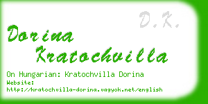 dorina kratochvilla business card